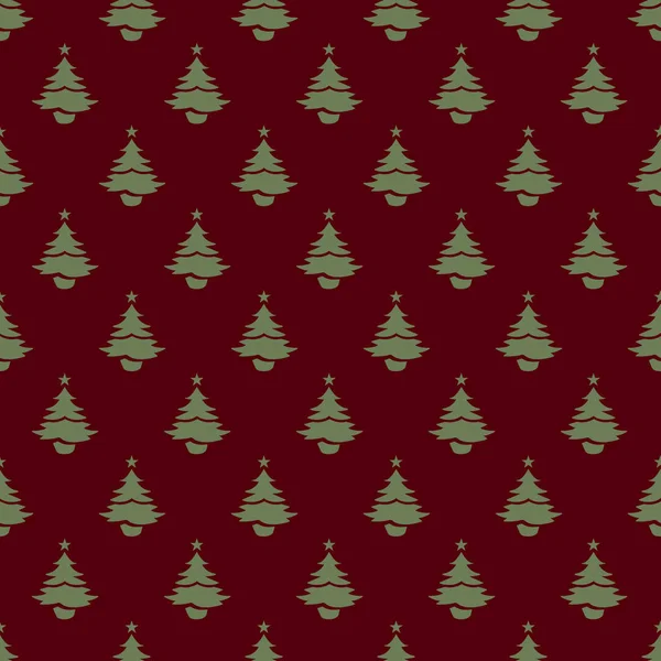 Christmas tree seamless pattern design. Christmas pattern, seaml — Stock Vector