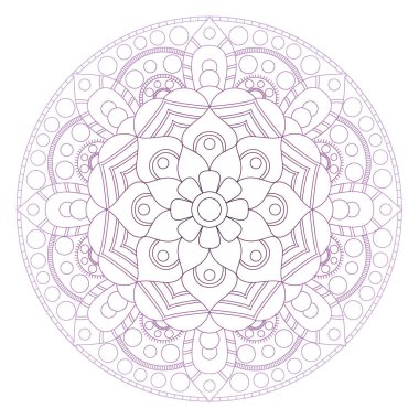 Çiçek mandalalar. Vintage dekoratif öğeler. Oryantal desen, 