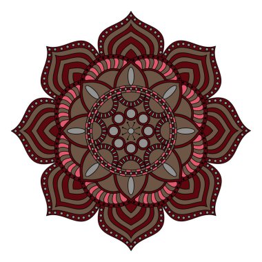 Çiçek mandalalar. Vintage dekoratif öğeler. Oryantal desen, 