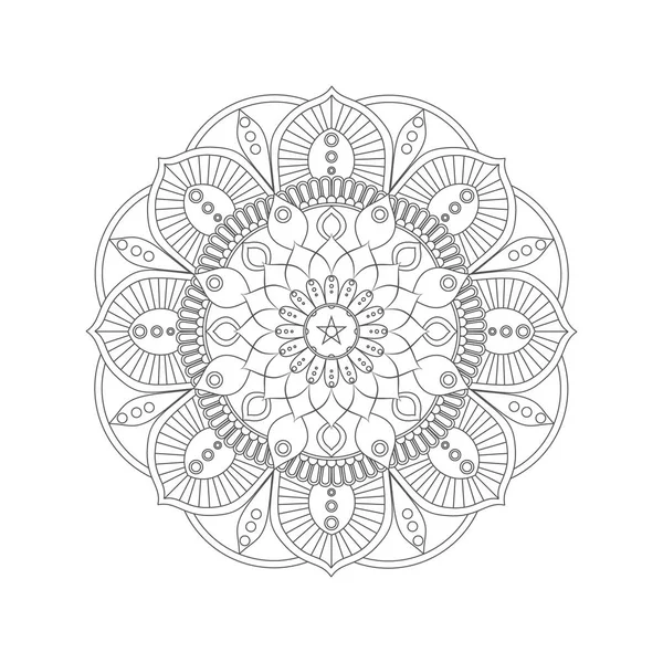 Flower Mandalas. Vintage decorative elements. Oriental pattern, — Stock Vector