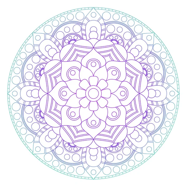 Mandala di fiori. Elementi decorativi vintage. Modello orientale , — Vettoriale Stock