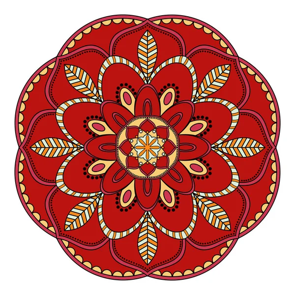 Mandalas de flores. Elementos decorativos vintage. Padrão oriental , — Vetor de Stock