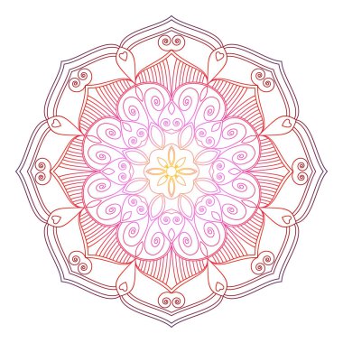 Çiçek Mandala. Vintage dekoratif öğeler. Oryantal desen, v