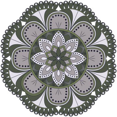 Çiçek Mandala. Vintage dekoratif öğeler. Oryantal desen, v
