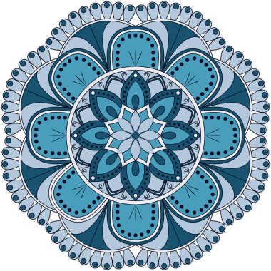 Çiçek Mandala. Vintage dekoratif öğeler. Oryantal desen, v