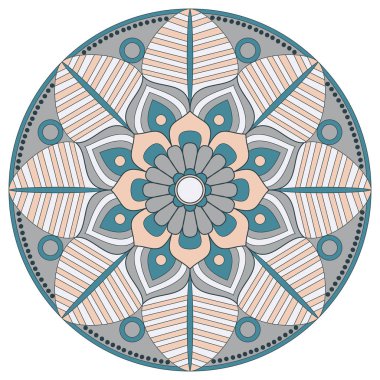 Çiçek Mandala. Vintage dekoratif öğeler. Oryantal desen, v