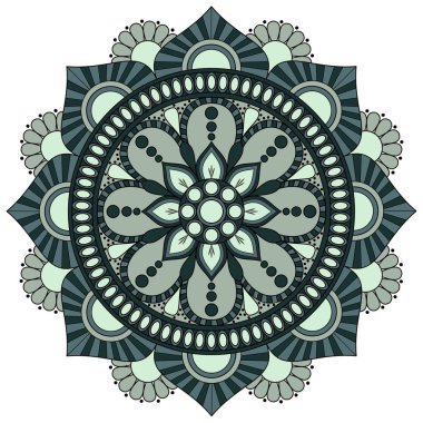 Çiçek Mandala. Vintage dekoratif öğeler. Oryantal desen, v
