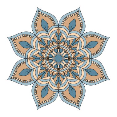 Çiçek Mandala. Vintage dekoratif öğeler. Oryantal desen, v