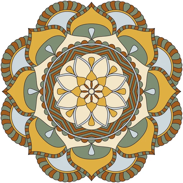 Mandala blomma. Vintage dekorativa element. Orientaliska mönster, v — Stock vektor