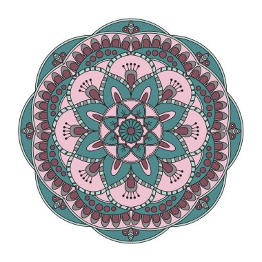 Çiçek Mandala. Vintage dekoratif öğeler. Oryantal desen, v