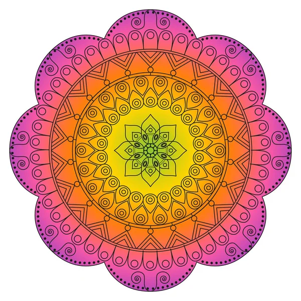 Mandala bloem. Vintage decoratieve elementen. Oosterse patroon, v — Stockvector