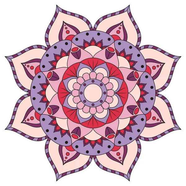 Mandala blomma. Vintage dekorativa element. Orientaliska mönster, v — Stock vektor