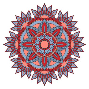 Çiçek Mandala. Vintage dekoratif öğeler. Oryantal desen, v