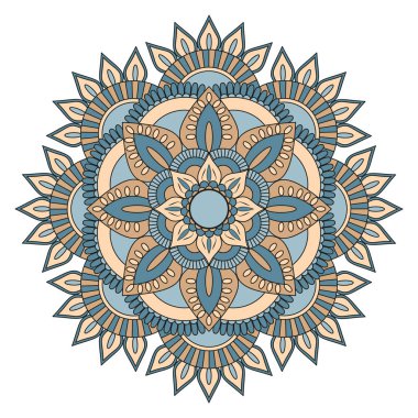 Çiçek Mandala. Vintage dekoratif öğeler. Oryantal desen, v