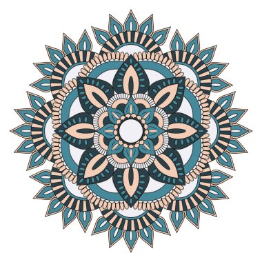 Çiçek Mandala. Vintage dekoratif öğeler. Oryantal desen, v