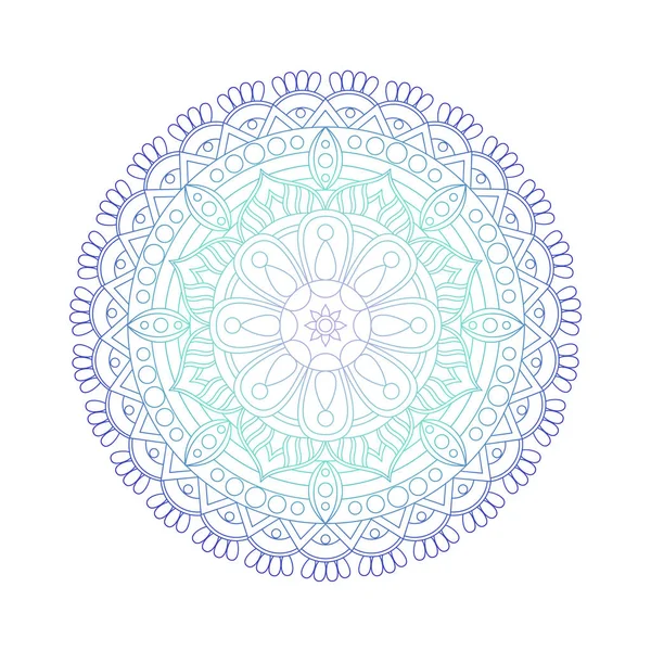 Mandala aux fleurs. Éléments décoratifs vintage. Modèle oriental, v — Image vectorielle