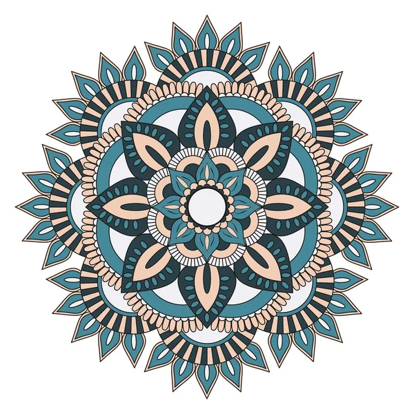 Çiçek Mandala. Vintage dekoratif öğeler. Oryantal desen, v