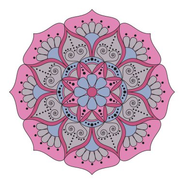 Çiçek Mandala. Vintage dekoratif öğeler. Oryantal desen, v