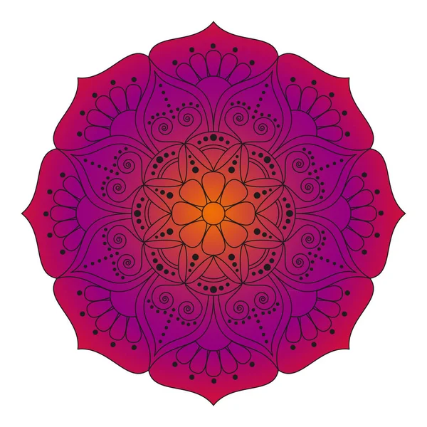Flower Mandala. Vintage decorative elements. Oriental pattern, v — Stock Vector