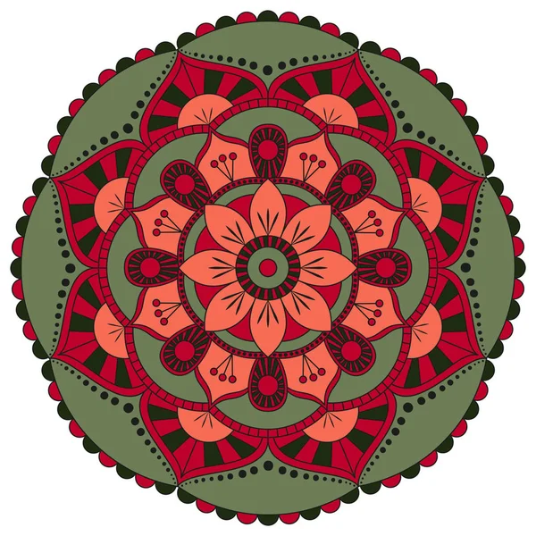 Mandala Flor. Elementos decorativos vintage. Padrão oriental, v — Vetor de Stock