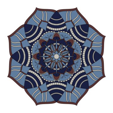 Çiçek Mandala. Vintage dekoratif öğeler. Oryantal desen, v