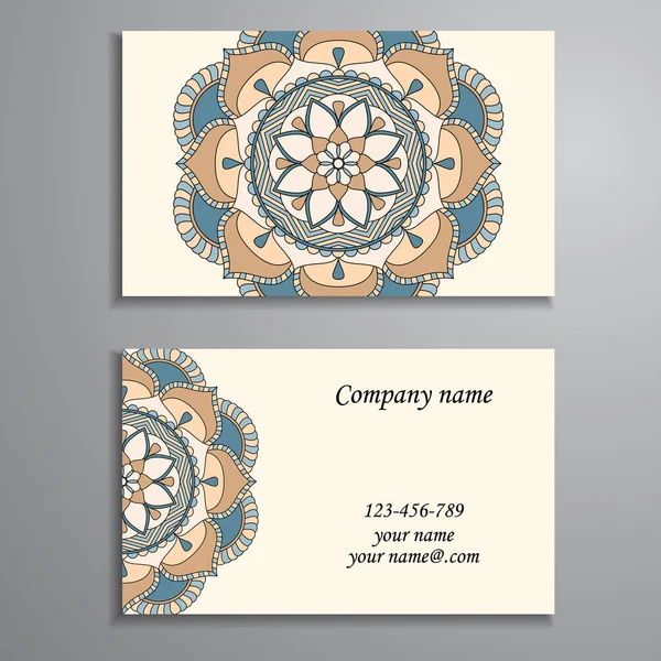 Business Card. Vintage decorative elements. Ornamental floral bu — Stock Vector