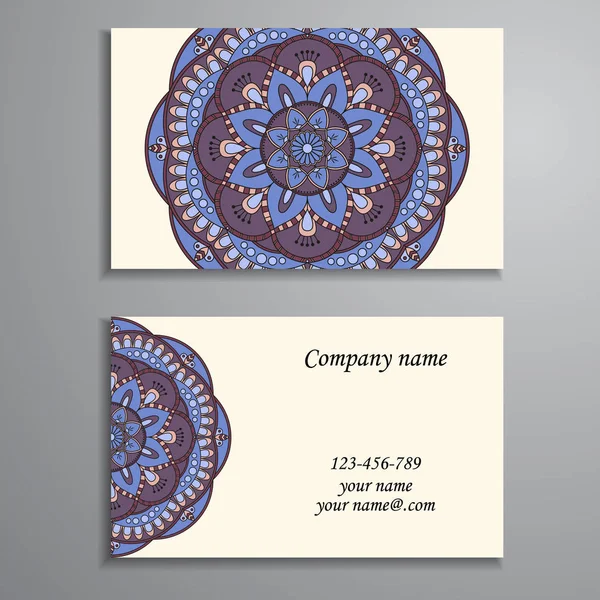 Business Card. Vintage dekorativa element. Prydnads blommig bu — Stock vektor