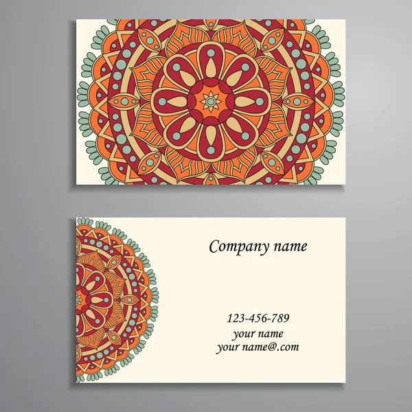 Business Card. Vintage decoratieve elementen. Decoratieve bloemen bu — Stockvector