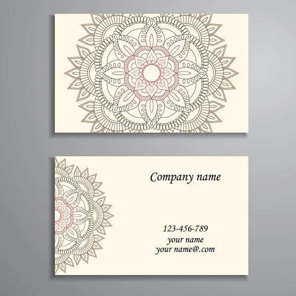 Business Card. Vintage decoratieve elementen. Decoratieve bloemen bu — Stockvector