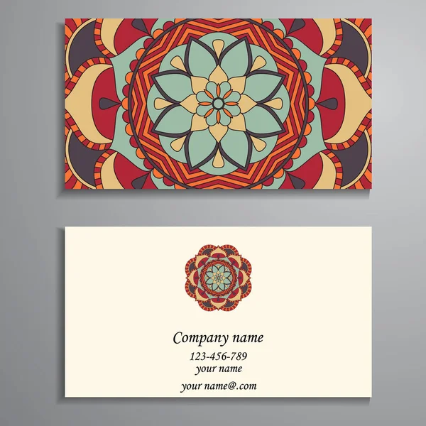 Business Card. Vintage decoratieve elementen. Decoratieve bloemen bu — Stockvector