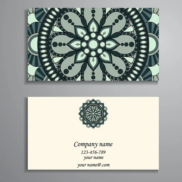 Business Card. Vintage decoratieve elementen. Decoratieve bloemen bu — Stockvector