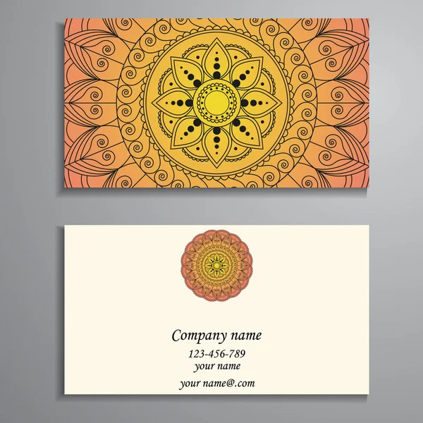 Business Card. Vintage decoratieve elementen. Decoratieve bloemen bu — Stockvector