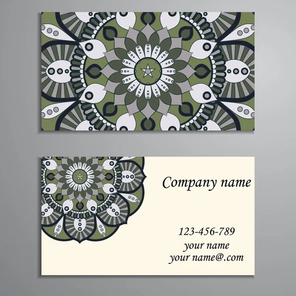 Business Card. Vintage dekorativa element. Prydnads blommig bu — Stock vektor