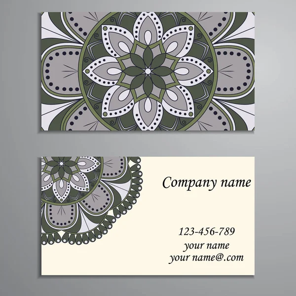 Business Card. Vintage decoratieve elementen. Decoratieve bloemen bu — Stockvector