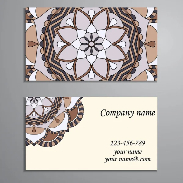 Business Card. Vintage decorative elements. Ornamental floral bu — Stock Vector