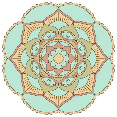 Oryantal desen. Geleneksel süs boyama yuvarlak. Mandala. 