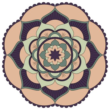 Oryantal desen. Geleneksel süs boyama yuvarlak. Mandala. 