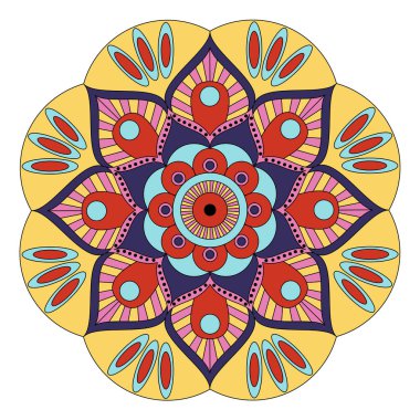 Oryantal desen. Geleneksel süs boyama yuvarlak. Mandala. 