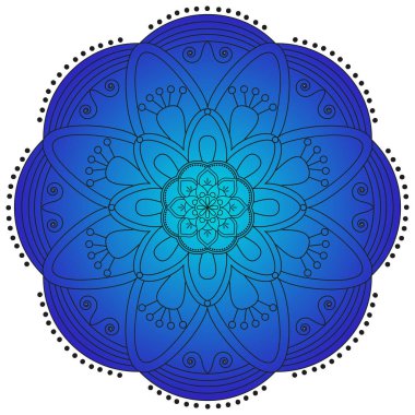 Oryantal desen. Geleneksel süs boyama yuvarlak. Mandala. 