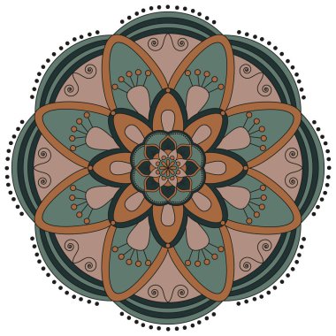 Oryantal desen. Geleneksel süs boyama yuvarlak. Mandala. 