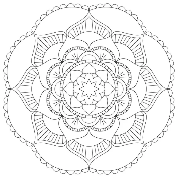 Orientalisches Muster. traditionelle runde Färbung Ornament. Mandala. — Stockvektor