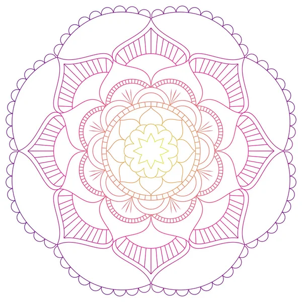 Orientální vzor. Tradiční ozdoba zbarvení. Mandala. — Stockový vektor