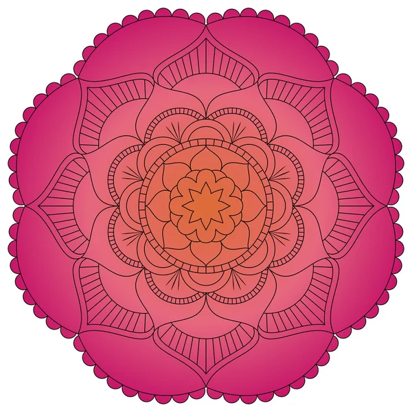 Padrão oriental. Ornamento de coloração redonda tradicional. Mandala . — Vetor de Stock