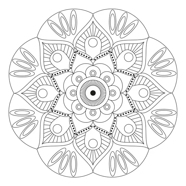 Keleti minta. Hagyományos kerek színező dísz. Mandala. — Stock Vector