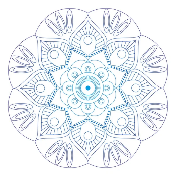 Schema orientale. Tradizionale ornamento da colorare rotondo. Mandala . — Vettoriale Stock