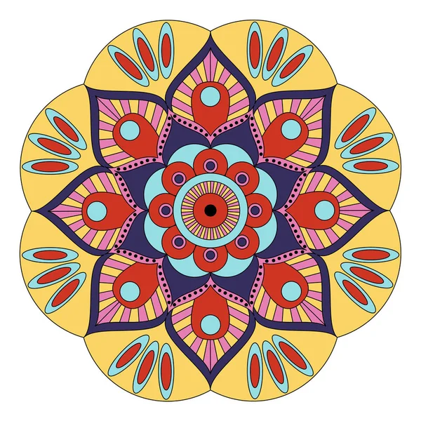 Orientalisches Muster. traditionelle runde Färbung Ornament. Mandala. — Stockvektor