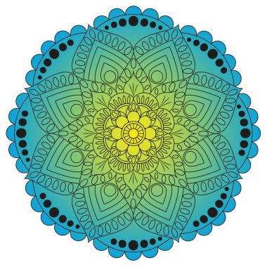 Oryantal desen. Geleneksel süs boyama yuvarlak. Mandala. 