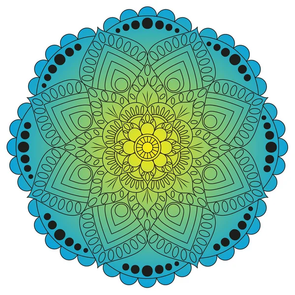 Oryantal desen. Geleneksel süs boyama yuvarlak. Mandala. 