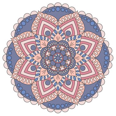 Oryantal desen. Geleneksel süs boyama yuvarlak. Mandala. 