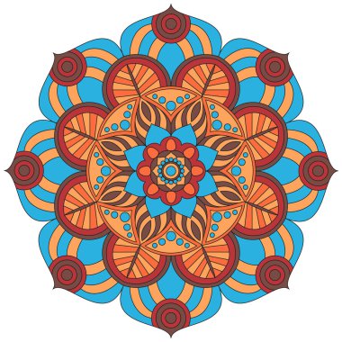 Oryantal desen. Geleneksel süs boyama yuvarlak. Mandala. 